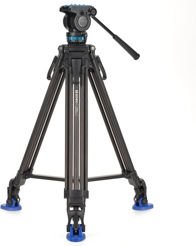 Benro Carbon-Fiber Lightning Lock Video Tripod Kit with KH Fluid Head, 60 mm Bowl, Mid-Level Spreader & Convertible Feet (C572LLKH) in Saudi Arabia