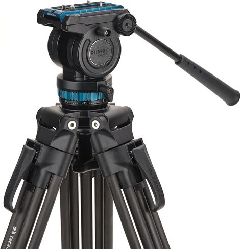Benro Carbon-Fiber Lightning Lock Video Tripod Kit with KH Fluid Head, 60 mm Bowl, Mid-Level Spreader & Convertible Feet (C572LLKH) in Saudi Arabia