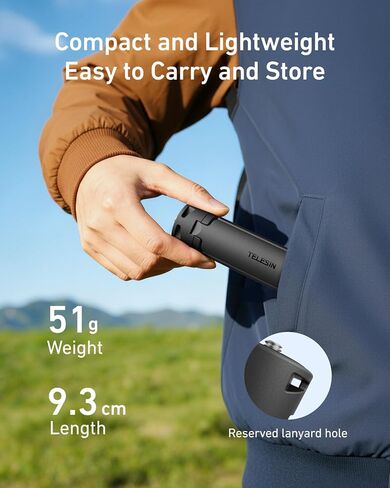 TELESIN حامل ثلاثي صغير ومقبض لـ DJI Osmo Pocket 3، مقبض حامل سطح المكتب مع برغي 1/4 بوصة، فتحة بنقرة واحدة ووصلة 3 أرجل ومضادة للقرص، كاميرا عمل عملية/الهاتف الخلوي/ملحقات الأجهزة الرقمية in Saudi Arabia