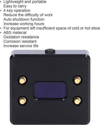L102 مقياس الضوء المحمول للكاميرات، مادة ABS، زاوية 32 درجة، ISO 6-6400 - قياس دقيق للضوء المنعكس، سهل 4 - تشغيل رئيسي، يناسب الأحذية الساخنة والباردة in Kuwait