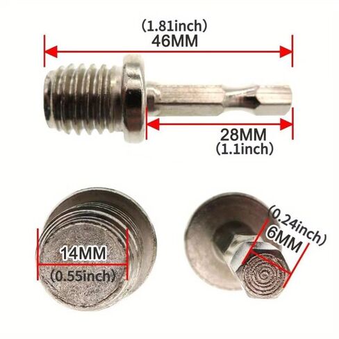 Power Tool Disc Polishing Connection Rod Hexagon Electric Drill Converter Head M14 Self-Adhesive Disc Rotary Tool Accessories in Saudi Arabia