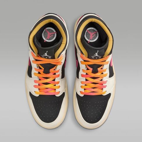 حذاء Air Jordan 1 Mid SE Edge للنساء (عاجي شاحب/أسود/موسلين/وردي متسابق) in Kuwait