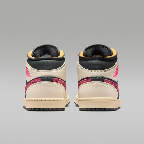 حذاء Air Jordan 1 Mid SE Edge للنساء (عاجي شاحب/أسود/موسلين/وردي متسابق) in Kuwait