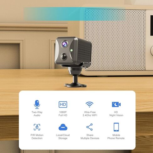 كاميرا تجسس مخفية 4G LTE، كاميرات أمان خلوية لاسلكية في الهواء الطلق وداخل المنزل مع بطاقة SIM 4G (بدون واي فاي) مع كشف الحركة، رؤية ليلية، التحدث في اتجاهين وصفارة الإنذار، التحكم عن بعد في تطبيق الهاتف in Saudi Arabia