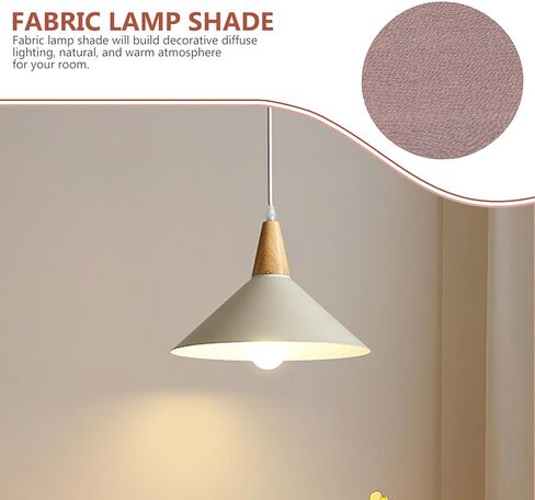 Uonlytech Fabric Ceiling Light Diffuser Shade 20Cm Dark Coffee High-Temperature Resistant Lampshade Cover Soft Eye-Protection for Room 2pcs in Saudi Arabia