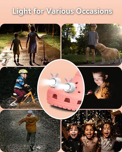Rechargeable Shoe Charm Lights, 2PCS Cute Bunny Shoe Lights for Croc Style Shoes, IPX5 Charm Accessories with 3 Lighting Modes, Headlights for Camping Dog Walking for Kids in Saudi Arabia