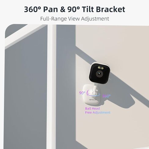 2K Window Surveillance Camera Indoor, 3MP WiFi 2.4GHz Security Camera with Infrared Night Vision, AI Motion Detection, Adhesive Mount for Apartments and Rentals, Cloud or Local Storage in Saudi Arabia