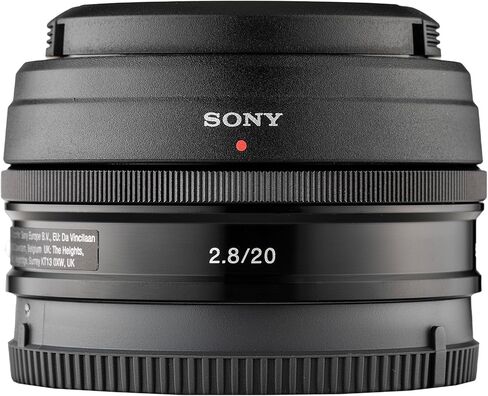 Sony E 20mm f/2.8 Pancake Prime Lens | Ultra-Slim Wide-Angle Lens E-Mount APS-C Cameras (SEL20F28B) + Sling Backpack + Photo Software + 64GB Memory Card + Lens Filter Kit + Tripod + More in Saudi Arabia