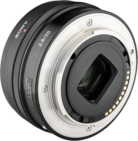 Sony E 20mm f/2.8 Pancake Prime Lens | Ultra-Slim Wide-Angle Lens E-Mount APS-C Cameras (SEL20F28B) + Sling Backpack + Photo Software + 64GB Memory Card + Lens Filter Kit + Tripod + More in Saudi Arabia