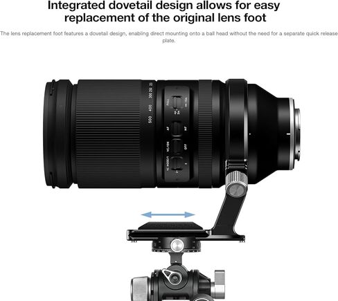 Leofoto TRFC-01 طوق بديل للقدم/العدسة لـ TAMRON 150-500 مم F/5-6.7 Di llI VC VXD مع حامل من نوع Arca، ومآخذ 1/4"-20 و3/8"-16 ومقبس QD (فصل سريع) in Saudi Arabia
