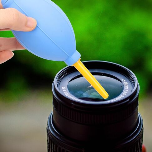 Vaguelly 3 قطع منفاخ غبار الكاميرا، مجموعة تنظيف مستشعر عدسة الكاميرا للإلكترونيات الحساسة، ملحقات التصوير الفوتوغرافي باللون الأزرق الغباري in Kuwait