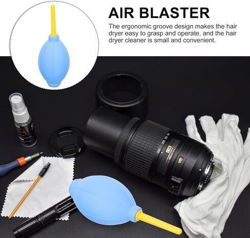 Vaguelly 3 قطع منفاخ غبار الكاميرا، مجموعة تنظيف مستشعر عدسة الكاميرا للإلكترونيات الحساسة، ملحقات التصوير الفوتوغرافي باللون الأزرق الغباري in Kuwait