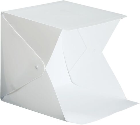 TEHAUX Mini Photo Box Light Tent مع إضاءة LED، صندوق تصوير صغير قابل للطي مقاس 20 سم، طقم استوديو صور محمول مع 6 خلفيات ملونة للمنتج وتصوير الصور in Kuwait