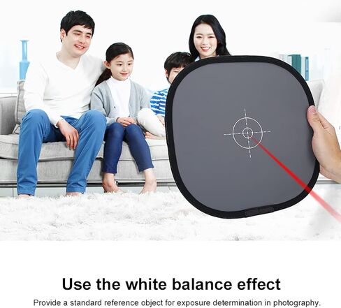 Grey White Balance Card, 12x12 Inch/30x30cm Double Sided 18% Gray White Balance Reference Card Portable Camera Focus Board with Carry Pouch, Photography Accessory in Saudi Arabia