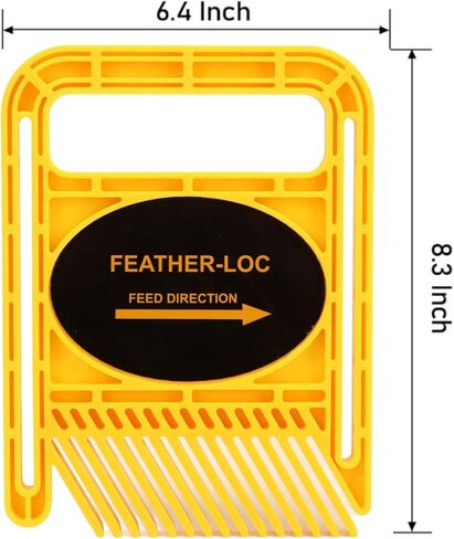Restokki Featherboard، جهاز أمان مسار الأعمال الخشبية القابل للتعديل، لمجموعة أسوار طاولات منشار الطاولة (أصفر) in Kuwait