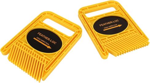 Restokki Featherboard، جهاز أمان مسار الأعمال الخشبية القابل للتعديل، لمجموعة أسوار طاولات منشار الطاولة (أصفر) in Kuwait