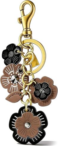 Flower Bag Charms for Women Purse Charms for Handbags Leather Flower Keychain Retro Aesthetic Keychain Accessories in Saudi Arabia