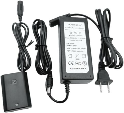 NP-FZ100 Dummy Battery AC Power Adapter for Sony ZV-E10 II, ZV-E1, FX3, FX30, A7 III, A7 IV, A7R III, A7R IV, A7R V, A7C, A7C II, A7CR, A7S III, A9, A9 II, A6600, A6700, A1 Cameras in Saudi Arabia