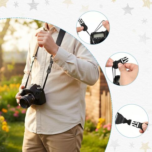 Binocular Strap Camera Shoulder Strap with Pad, 2 Sets of Quick Release Buckles, Shoulder Straps with Pad, Adjustable Between 39" to 63", Replacement Comfortable Neck Lanyard for Camera, Luggage Bag in Saudi Arabia