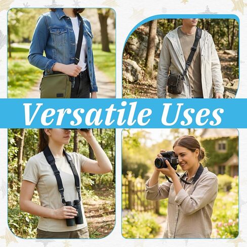 Binocular Strap Camera Shoulder Strap with Pad, 2 Sets of Quick Release Buckles, Shoulder Straps with Pad, Adjustable Between 39" to 63", Replacement Comfortable Neck Lanyard for Camera, Luggage Bag in Saudi Arabia