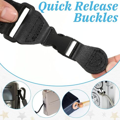Binocular Strap Camera Shoulder Strap with Pad, 2 Sets of Quick Release Buckles, Shoulder Straps with Pad, Adjustable Between 39" to 63", Replacement Comfortable Neck Lanyard for Camera, Luggage Bag in Saudi Arabia