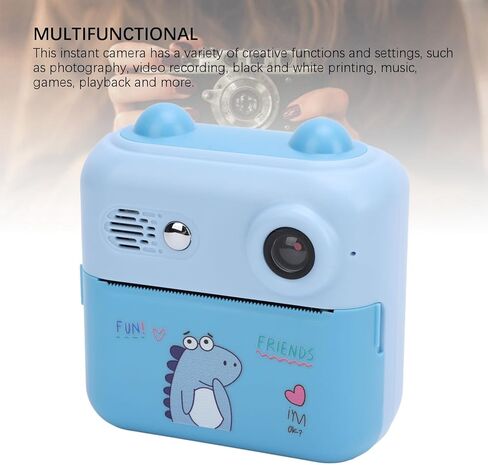 50MP Kids Camera Instant Print, HD 1080P Digital Camera with 16x Digital Zoom, 2.4 Inch HD Eye Caring Screen, Instant Camera Toddler Portable Travel Camera Toy for Travel in Saudi Arabia