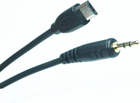 3.5mm-Micro USB Camera Remote Shutter Release Cable Wire for Samsung Accessories NX1, NX10, NX20, NX30, NX Mini, NX100, NX200, NX210, NX300, NX500, NX1000, NX1100, NX2000 for Connecting Flash Triggers in Saudi Arabia