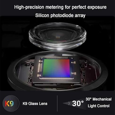 Photographic Light Meter, Metering Tool with Cold/hot Shoe Interface, Accurate Metering Range for Older Cameras. (Silver) in Saudi Arabia
