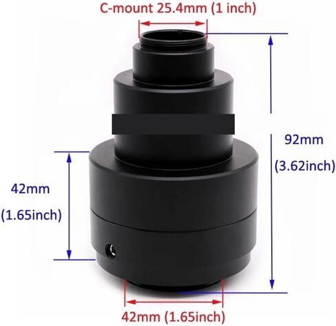 1X Microscope Interface Coupler Camera Connector C Mount Trinocular Tube Lens Adapter for Olympus Microscope in Kuwait