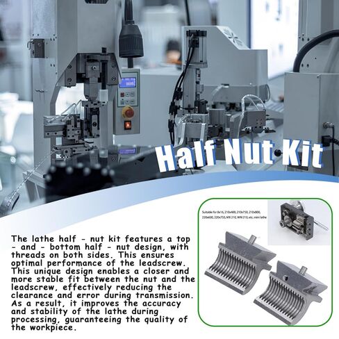 2 Pcs Lathe Metric Half Nut 2.0mm 16mm Diameter Feed Screw Nut for Industrial and Construction Fasteners 8x16 210x400 210x750 210x800 220x600 220x750 in Kuwait
