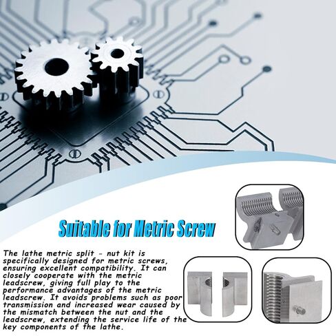 2 Pcs Lathe Metric Half Nut 2.0mm 16mm Diameter Feed Screw Nut for Industrial and Construction Fasteners 8x16 210x400 210x750 210x800 220x600 220x750 in Kuwait