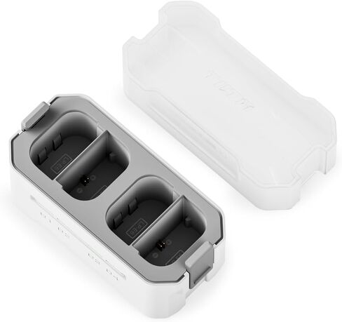 محطة شحن محمولة تيلتا LP-E6 | اشحن 4 بطاريات مع USB-C PD 45W شحن سريع | آمن لـ EOS R5 Mark II وR6 Mark II وR7 وR6 وR5 وR و5D Mark IV و6D و7D Mark II و90D و80D و70D و60D | أوف وايت in Saudi Arabia