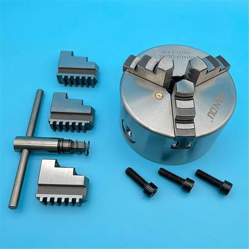 100MM Lathe Chuck Mini Metal Lathe Chuck K11-100 Mini 3 Jaw Self-Centering Chuck Manual Chuck in Saudi Arabia