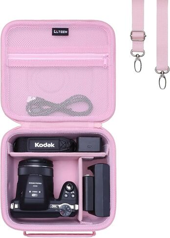 L LTGEM Camera Case Compatible with KODAK PIXPRO AZ405 / AZ528 / AZ425 / AZ255 Digital Camera and Accessories, with 2 Dividers and Shoulder Strap, Black in Saudi Arabia