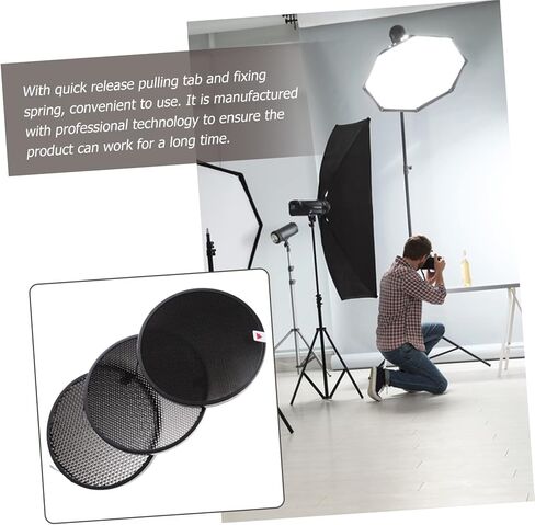 1set Honeycomb Grid Diffuser for Flash Light for Studio Photography Creates Directional Lighting and Highlights Points in Kuwait