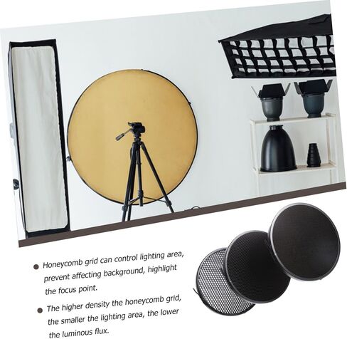 1set Honeycomb Grid Diffuser for Flash Light for Studio Photography Creates Directional Lighting and Highlights Points in Kuwait