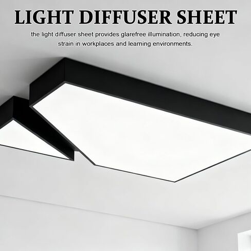Garneck Acrylic Light Diffuser Panel X for Drop Ceiling Lights Soft Uniform Glow Cover for Office Classroom Hospital Fluorescent Lighting Replacement in Saudi Arabia