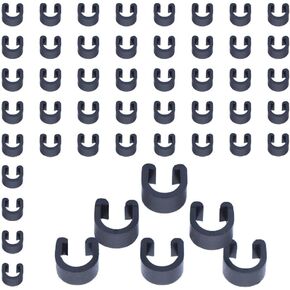 YATEASLU 50 قطعة كابل دراجة C-مشابك مشابك على شكل حرف U مشبك ناقل الحركة كابل تروس الفرامل حامل تثبيت لخط فرامل الدراجة، خط نقل تثبيت قناة الدراجة