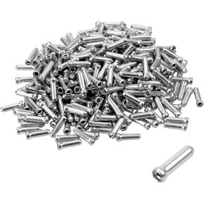 Wealrit 300 Pcs Bike Cable End Caps Aluminium Alloy Cable End Crimps Silver Bicycle Brake Cables End Caps