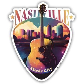 Nashville Tennessee Music City Souvenir 2-Inch Vinyl Decal Sticker