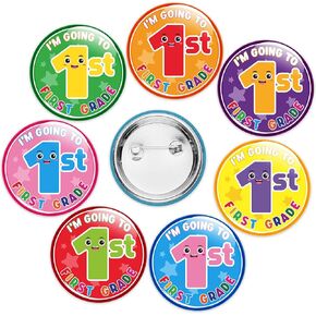 Preschool Graduation Button Pins - 28Pcs I'm Going to Kindergarten Badges Pins for Kids Graduation Party Exchange Gift Reward Favor Bulk Mini Round Congrats Grad Buttons for Clothes Bags Hats Decors in Saudi Arabia