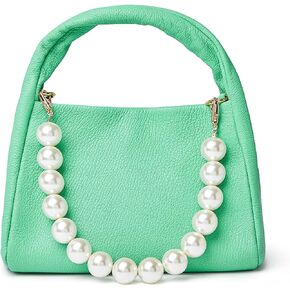 حقيبة كلاتش جلدية للنساء بتصميم صغير من جلد الماعز 90S مع أشرطة من اللؤلؤ in Kuwait