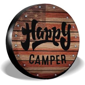 Tire Cover Camping Portable Polyester Universal Spare Wheel Tire Cover Wheel Covers for Trailer RV SUV Truck Travel Trailer Accessories 15 Inch