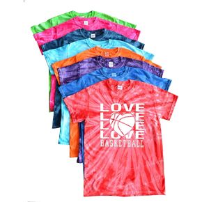 Basketball Tie Dye T-Shirt - Love Basketball Logo