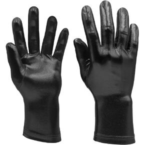 Chendvol Men's and Women's Shiny Metallic Wrist Length Costume Gloves Halloween Cosplay Hand Accessories