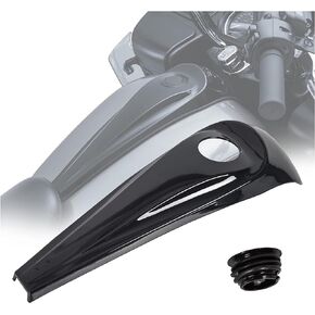 ECOTRIC Smooth Dash Fuel Console&Gas Tank Cap Cover Compatible with 2008-2023 Harley Touring Gloss Black