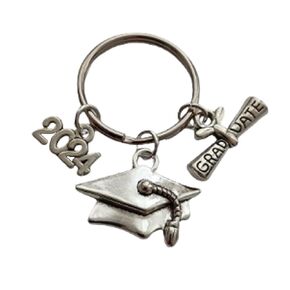 Graduates Key chain Gift, Graduation Cap and Diploma Keyring, 2024 Graduation, Inspirational Jewelry