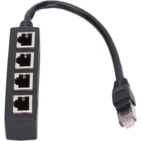 RJ45 Ethernet Splitter 1 to 3 Network Adapter, 1 to 4 Port Smooth Transmission Excellent Connection Network Cable Adapter PCB Board Ethernet Adapter All Networks Homes Offices Broadband Connections
