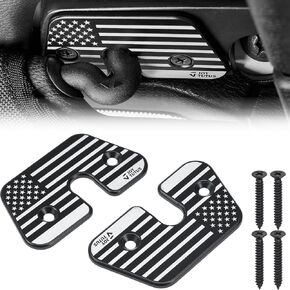 Upgraded Sun Visor Repair Kit, JOYTUTUS 2 PCS Aluminum Alloy American Flag Sun Visor Clips Fits for Wrangler JK 2018, JL 2018-2024, 2020-2024 Gladiator, Used for Repairs Vehicle Sagging Sun Visor