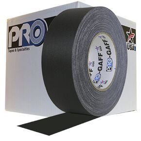 Case of 24-2 Inch Black Pro Gaffer Gaffers Tape - 55 yd Rolls